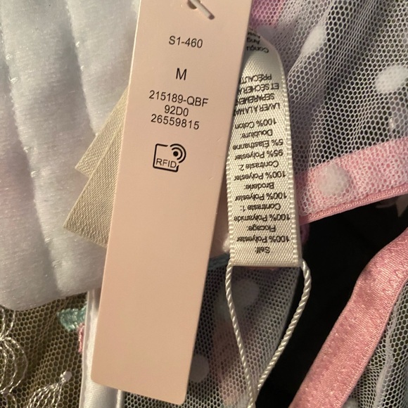 For Love and Lemons Pointelle Roses Teddy Medium NWT NEW Corset Bustier Thong - Picture 6 of 7